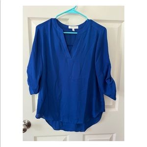 Bright blue tunic shirt